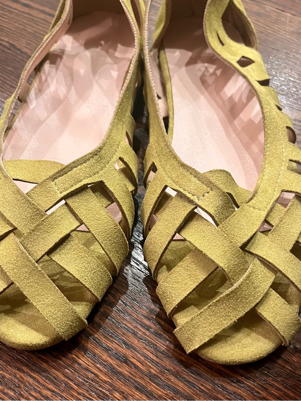 Women's Yellow Woven Open-Toe Sandals